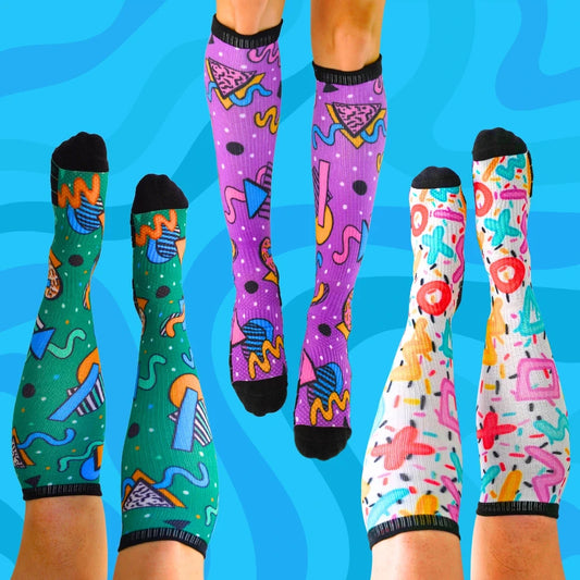 3 Pack Retro Bamboo Compression Socks