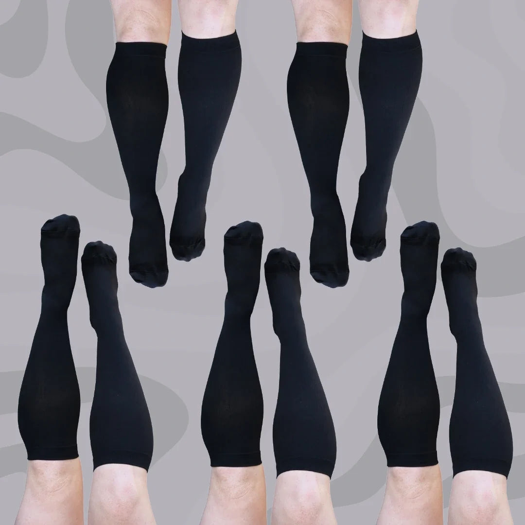 Classic Black Knee-High Compression Socks