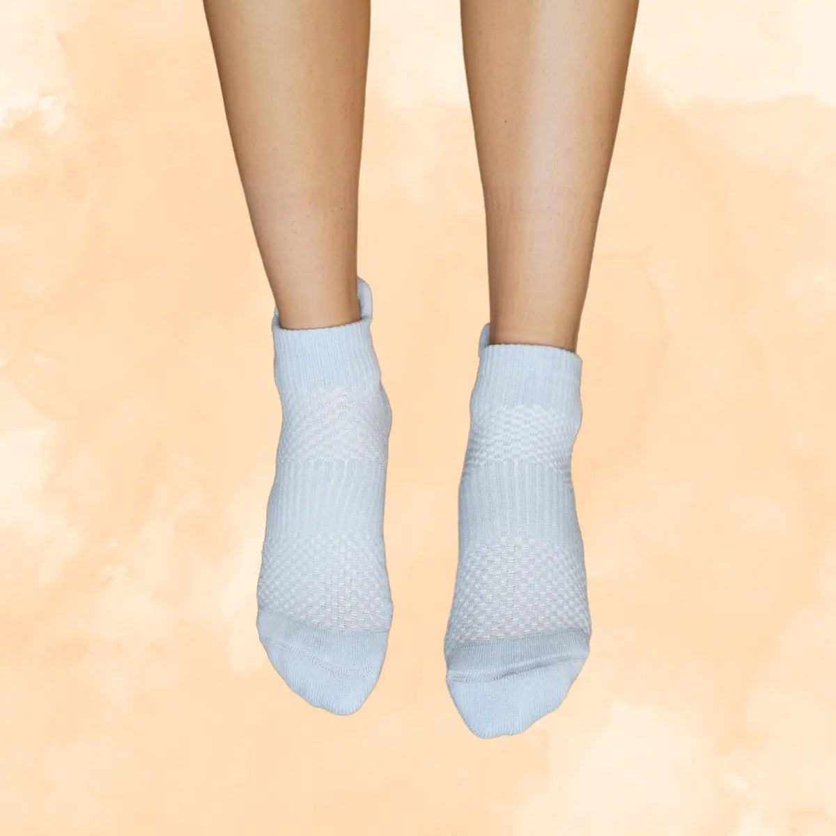 Pastel Blue Ankle Compression Socks Bamboo