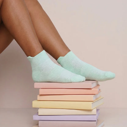 Pastel Green Ankle Compression Socks Bamboo