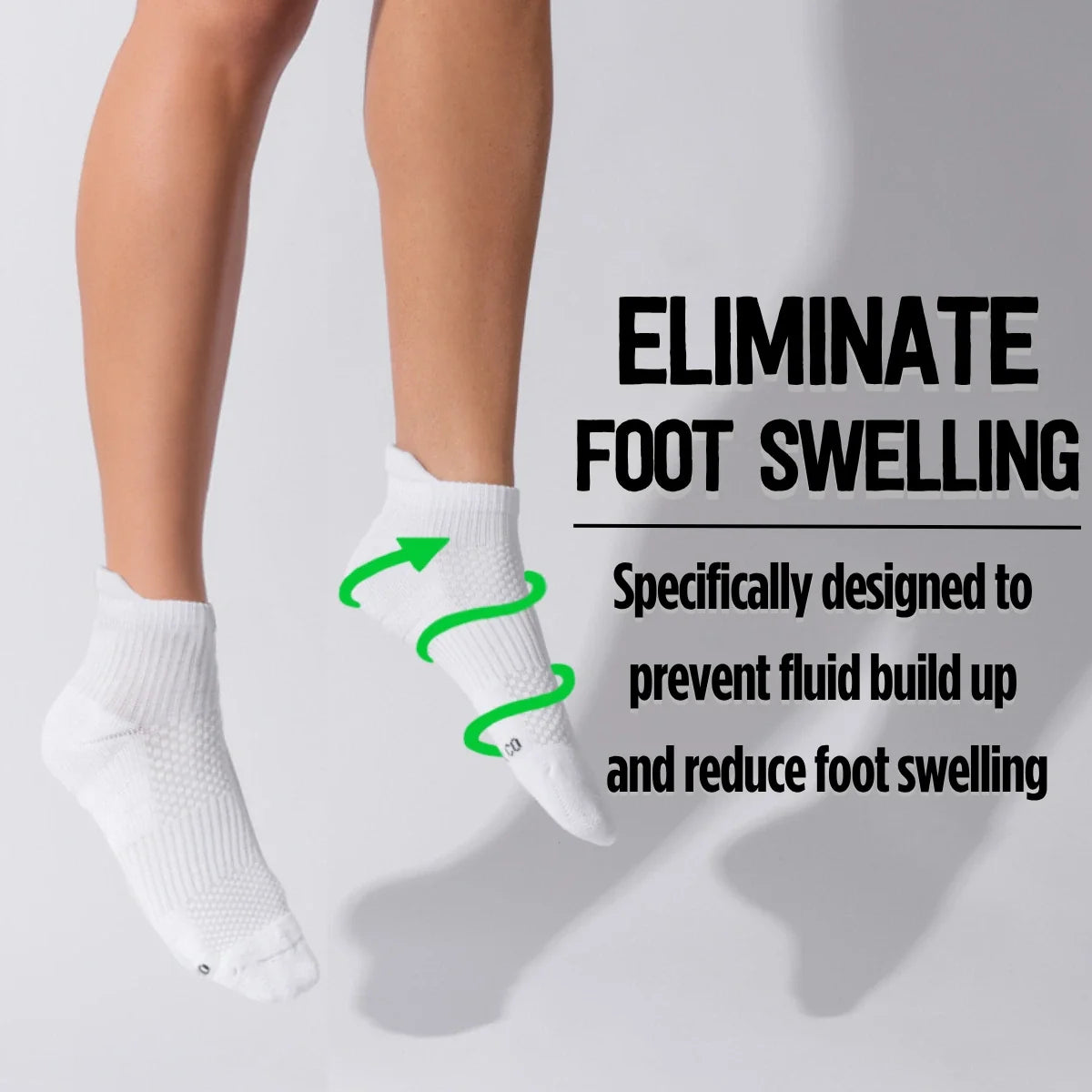 Ankle Compression Socks 10 Pairs Black Bamboo