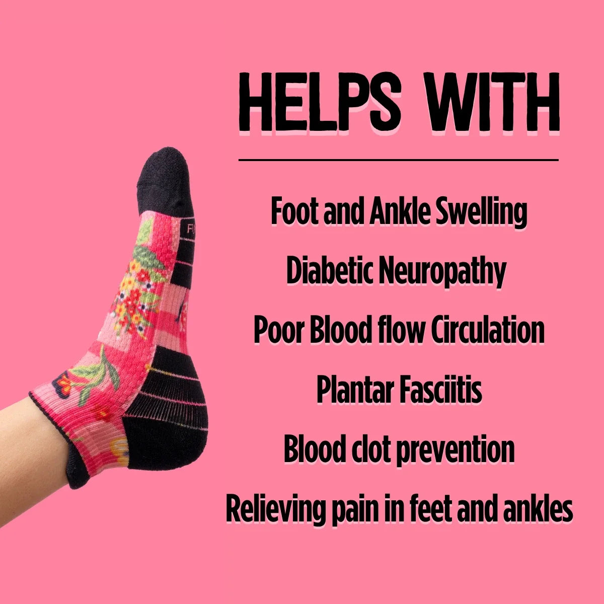 Ankle Compression Socks Gift Box 4 Pack Bamboo