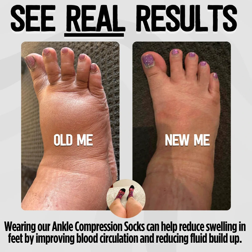 Ankle Compression Socks 6 Pairs White Bamboo