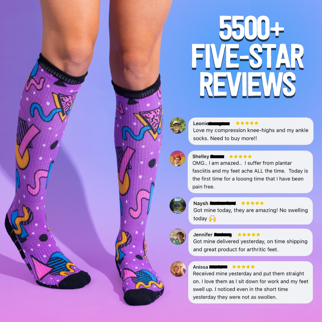 Bamboo Floral Meadows Compression Socks