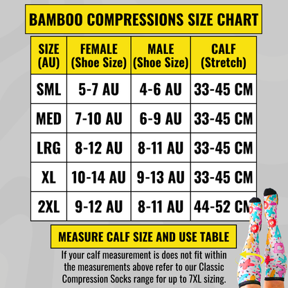 3 Pack Black Bamboo Compression Socks