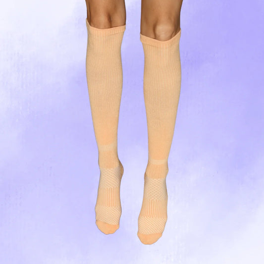 Pastel Orange Bamboo Compression Socks