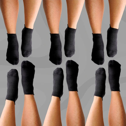 Ankle Compression Socks Black Bamboo