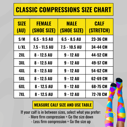(62% OFF) Random 6 Pack Classic Compression Socks