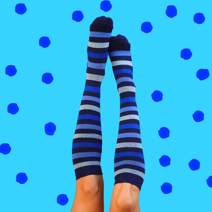 6 Pack Classic Stripes Compression Socks