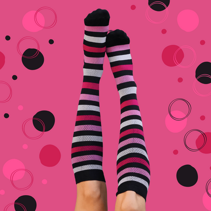 4 Pack Classic Stripes Compression Socks