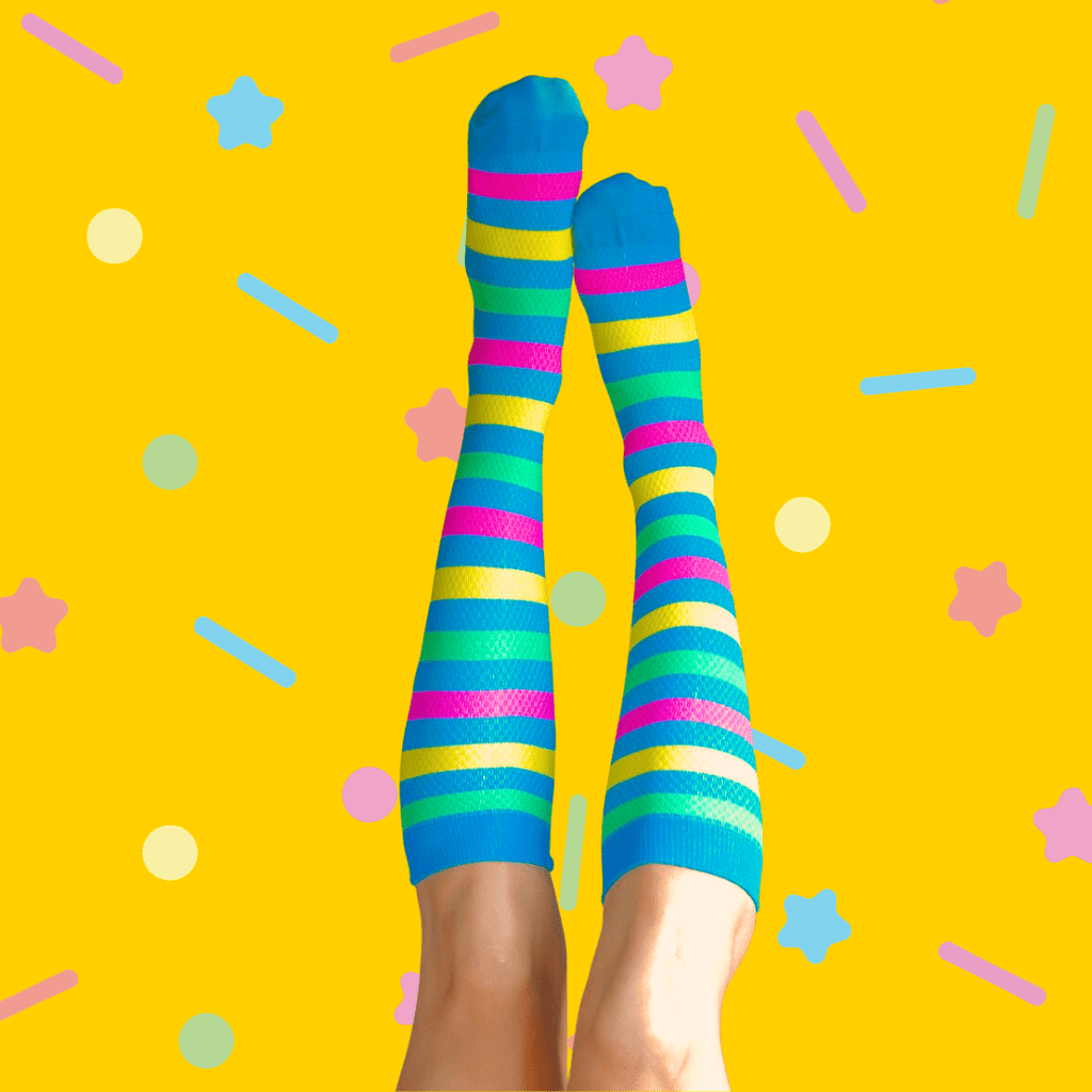 6 Pack Classic Stripes Compression Socks