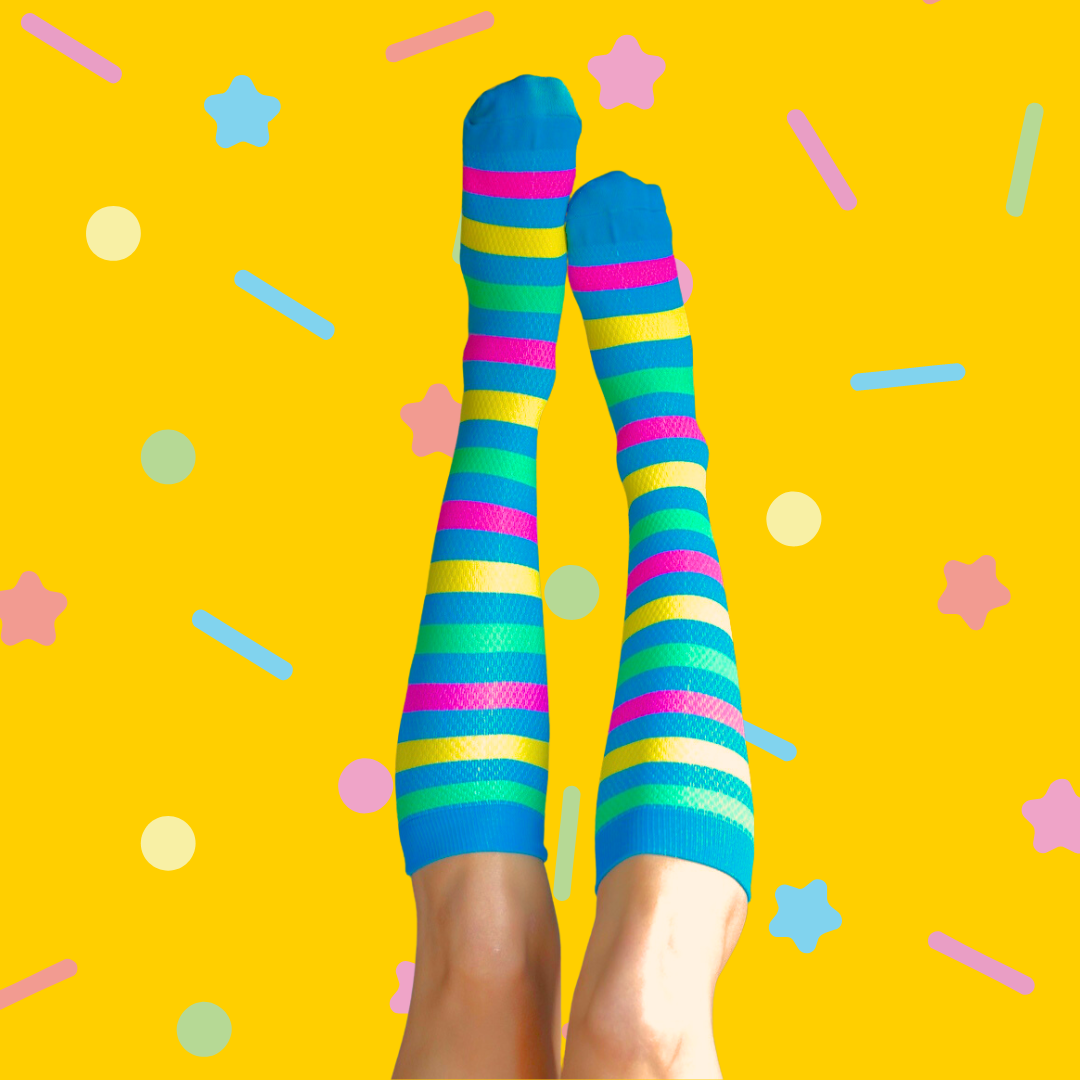 4 Pack Classic Stripes Compression Socks