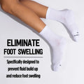 Pastel Pink Crew Compression Socks Bamboo
