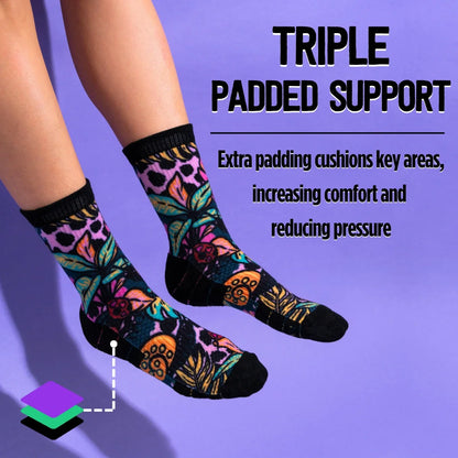 Crew Compression Socks 5 Pack Retro Bamboo