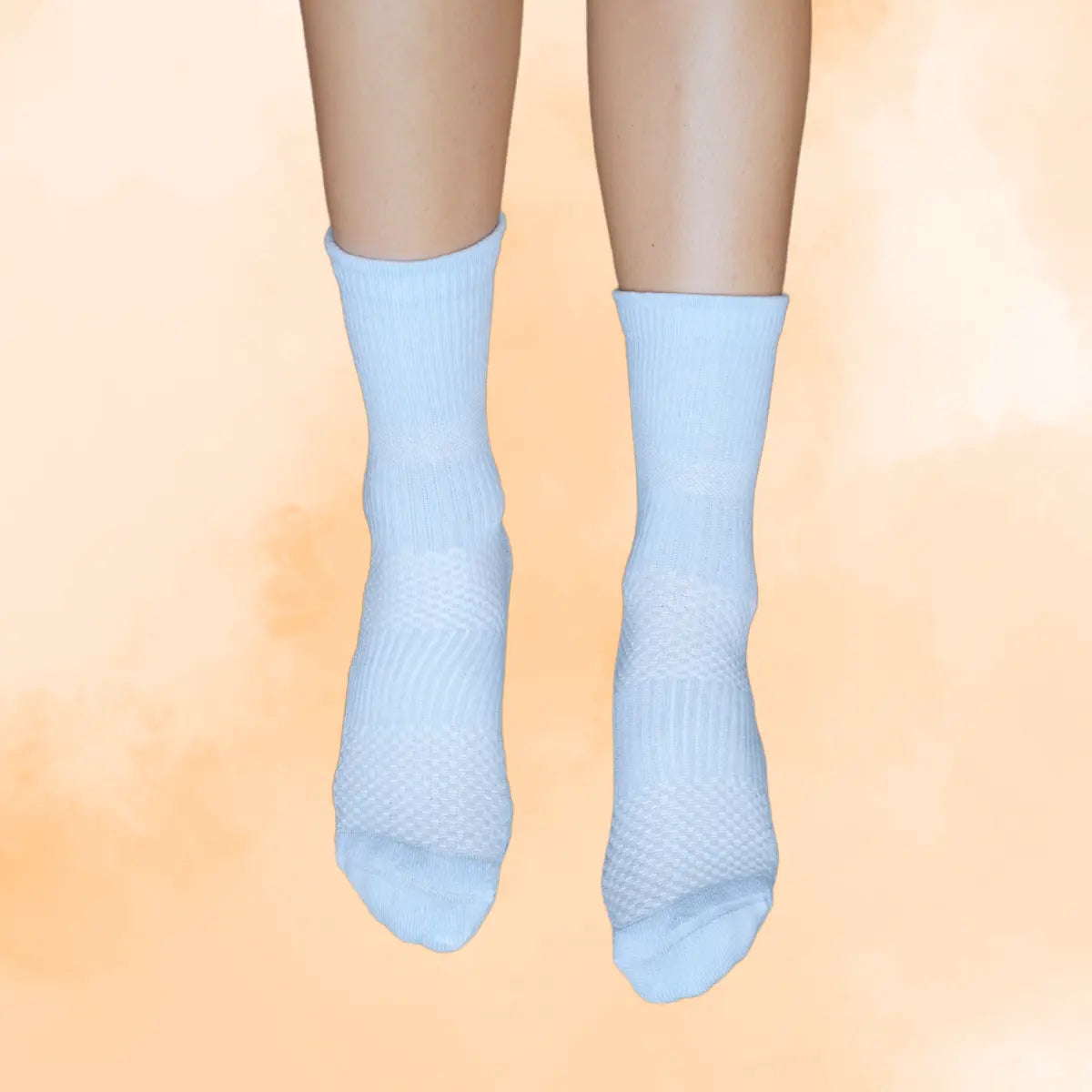 Pastel Blue Crew Compression Socks Bamboo