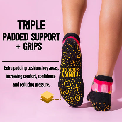GRIP Ankle Compression Socks White Bamboo