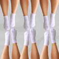Ankle Compression Socks 6 Pairs White Bamboo