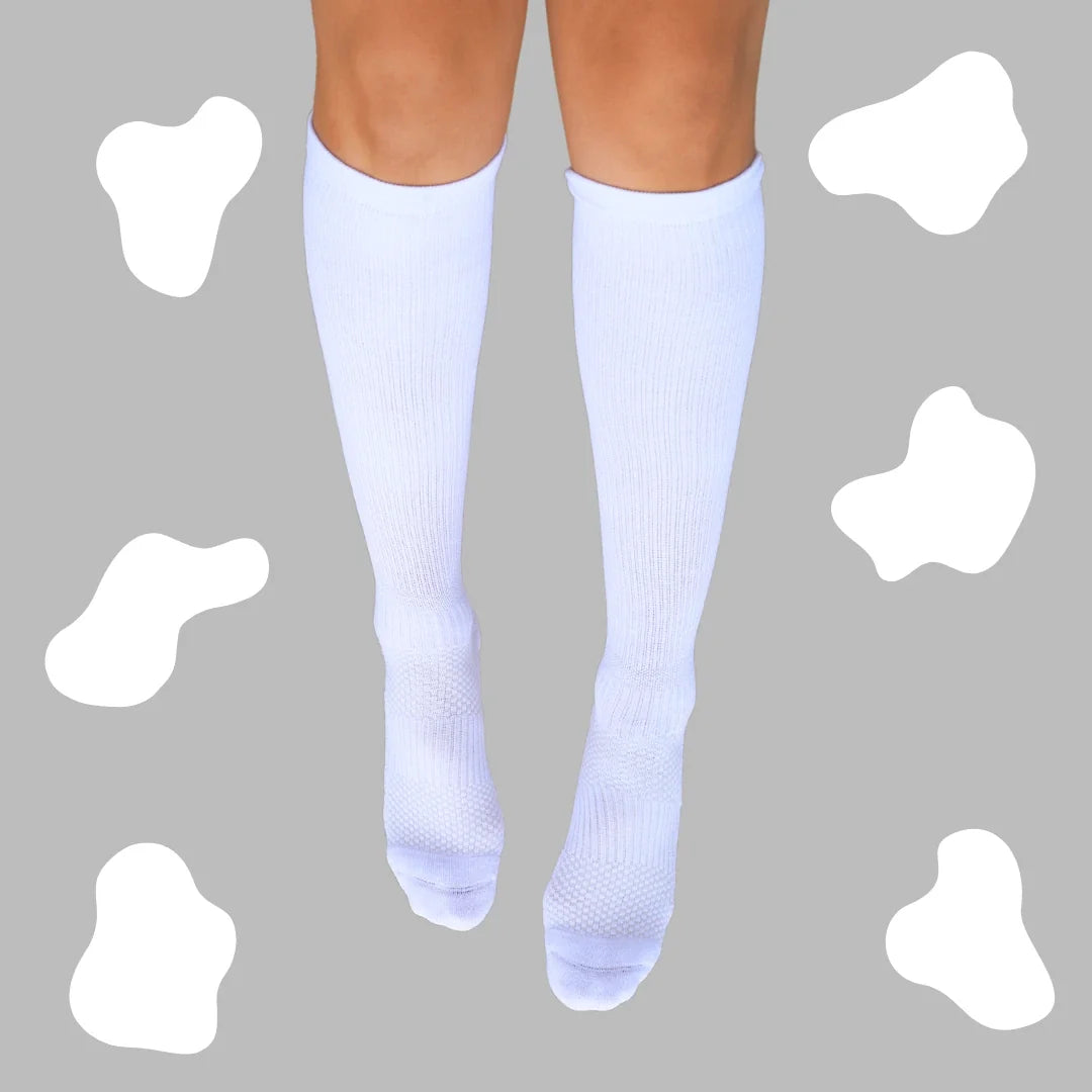 Relief Box 4 Pack White Compression Socks